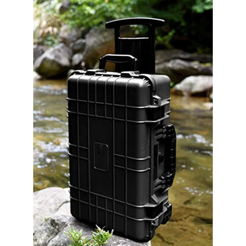 Waterproof Trolley Case Toolbox Tool Case Protective Camera  Equipment Storage Box With Pre-cut Foam