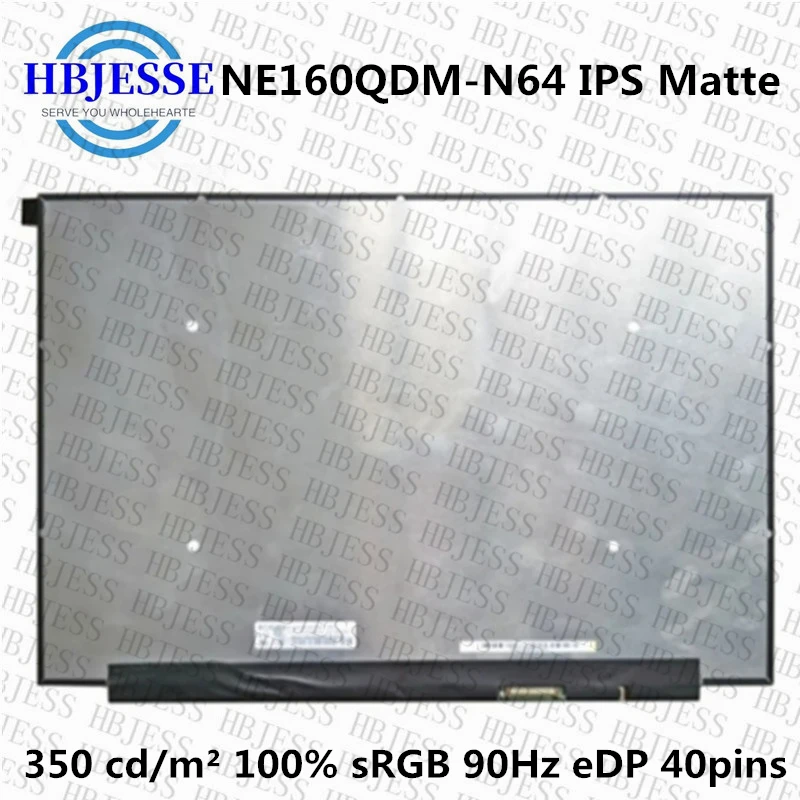 

NE160QDM-N64 16.0 inch LCD LED Screen Display IPS Panel QHD 2560x1600 EDP 40pins Laptop LCD screen Replacement Display