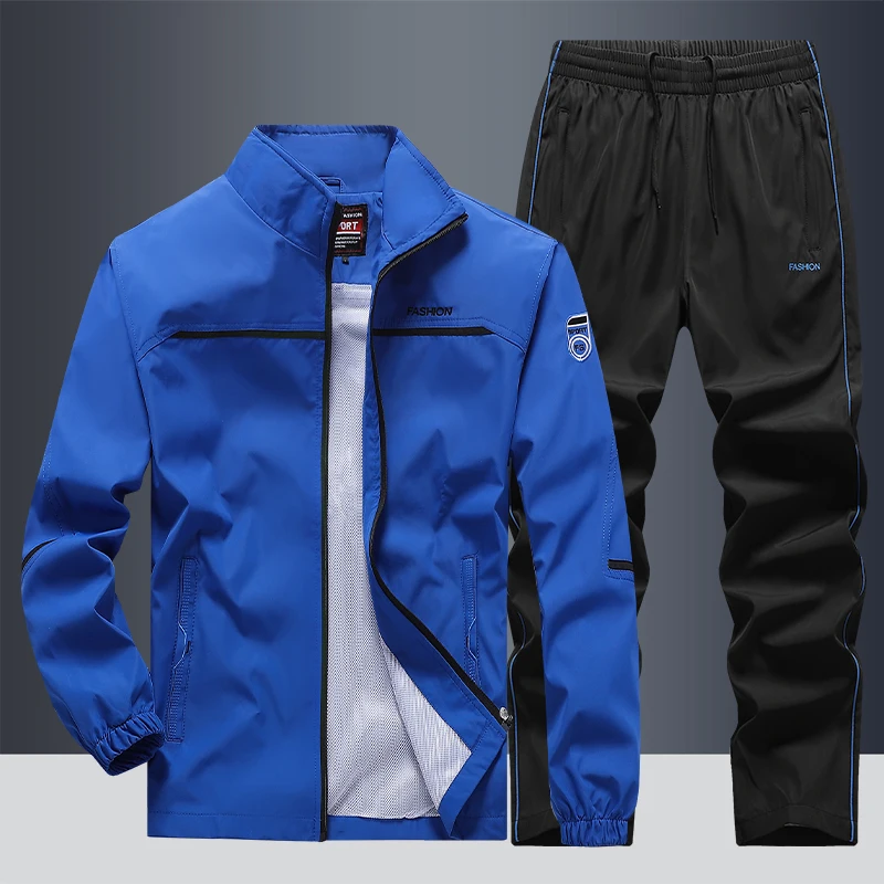 Chándal atlético para hombre, chándal informal para correr, gimnasio, chaquetas de 2 piezas, pantalones de chándal para correr, entrenamiento de