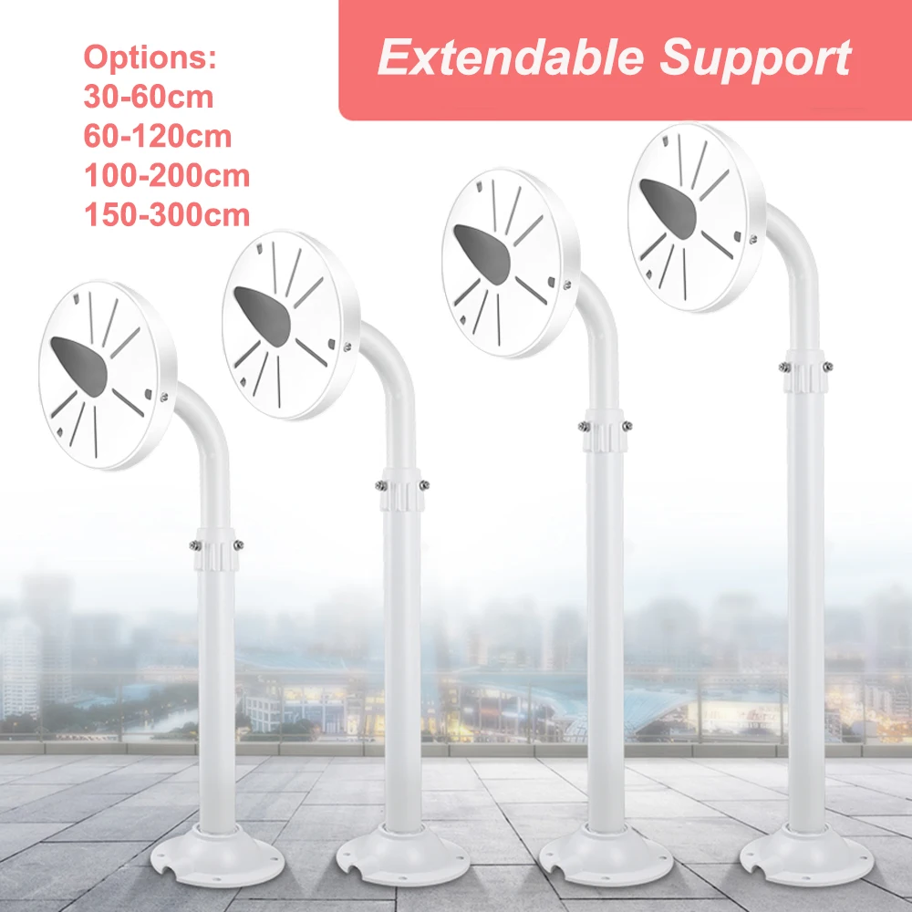 L Type Wall Ceiling Mount Vertical Support Security Surveillance Dome Camera Bracket Aluminum Alloy Universal Telescopic Rod