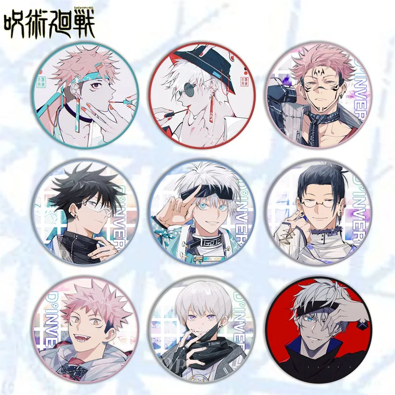 Itadori Yuji Fushiguro Megumi Satoru Gojo Inumaki Toge Anime Badge Animation Derivatives Laser Hobby Collectibles Cosplay Gifts