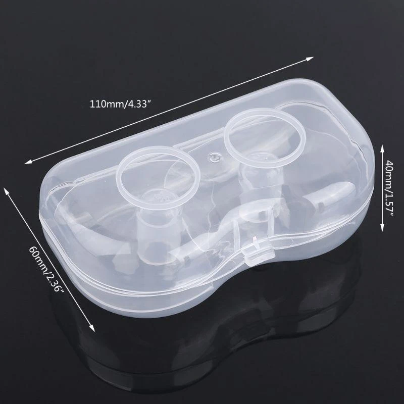 J15U Nipple Cover Contact Nipple Protector Breastfeeding Everters with CarryingCase