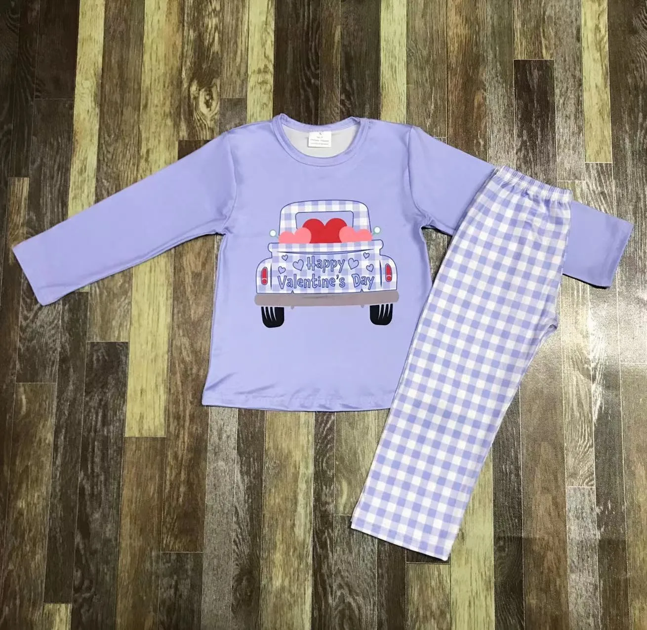 

Valentines Day Heart Boys Pajama Set Girls Baby Short sleeves and long pants Cotton boutique 0-12 Years Old Childrens Clothes