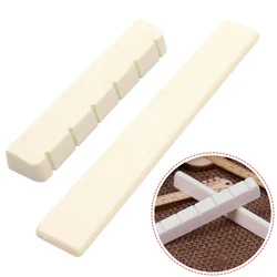 80mm 52mm 6 String Guitar Nut Saddle Classical Guitar Saddle with Nut White Bone Bridge For Acoustic Folk Guitar Replace Parts