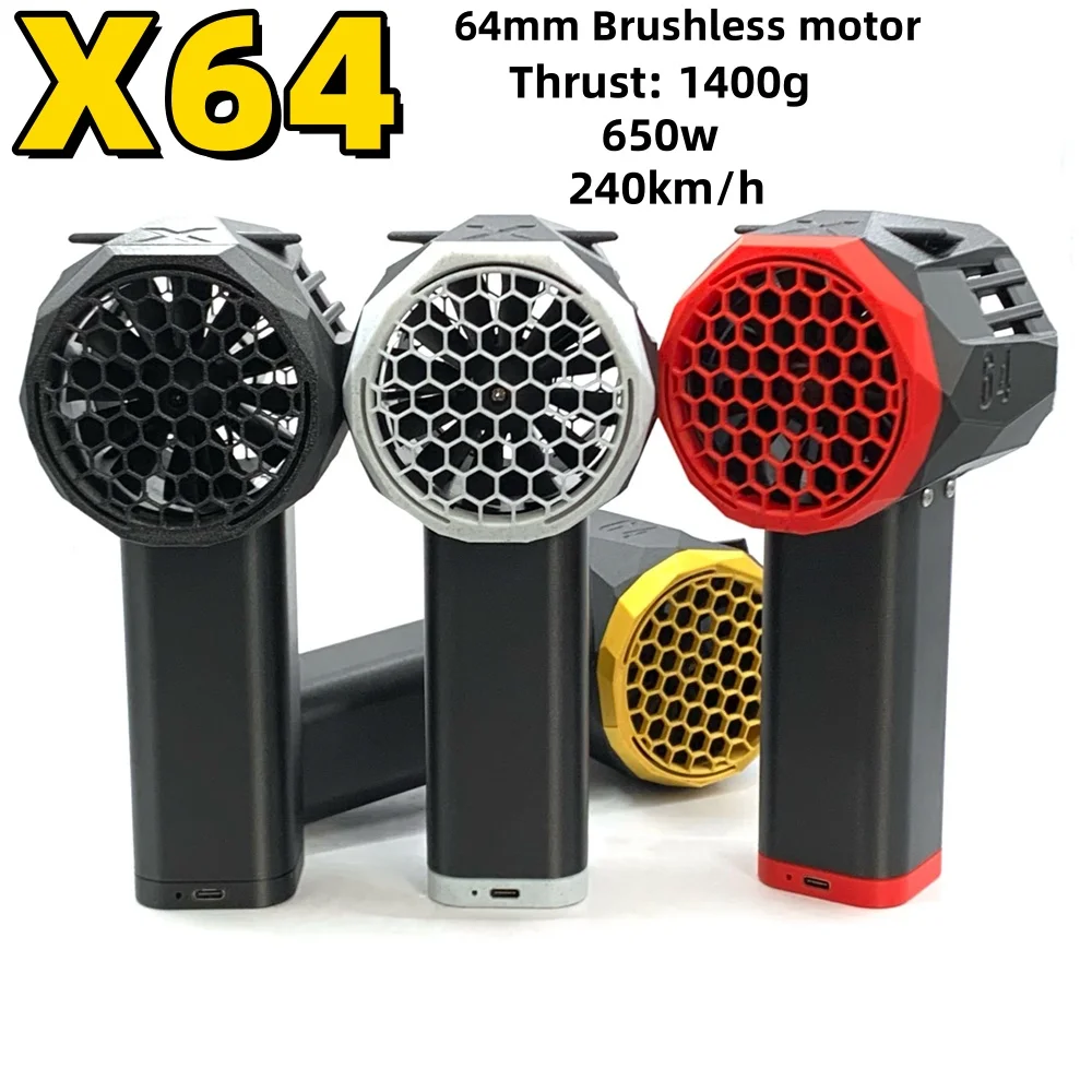 Updated X64 Car Violent Blower Mini Turbo Jet Fan Brushless Motor Powerful Instantaneous Thrust 1.38kg/s 240km/h Blower Dryer