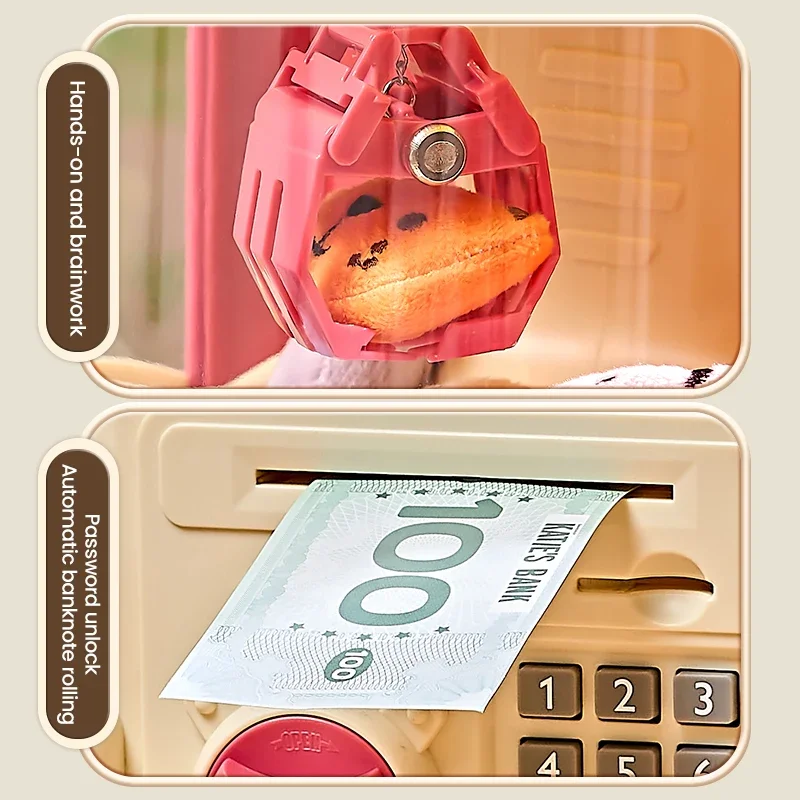 

2 In 1 Doll Claw Machine Money Box Saving Piggy Banks Coin Operated Game Bank Toys Mini Catch Toy Machines Interactive Toys Kids