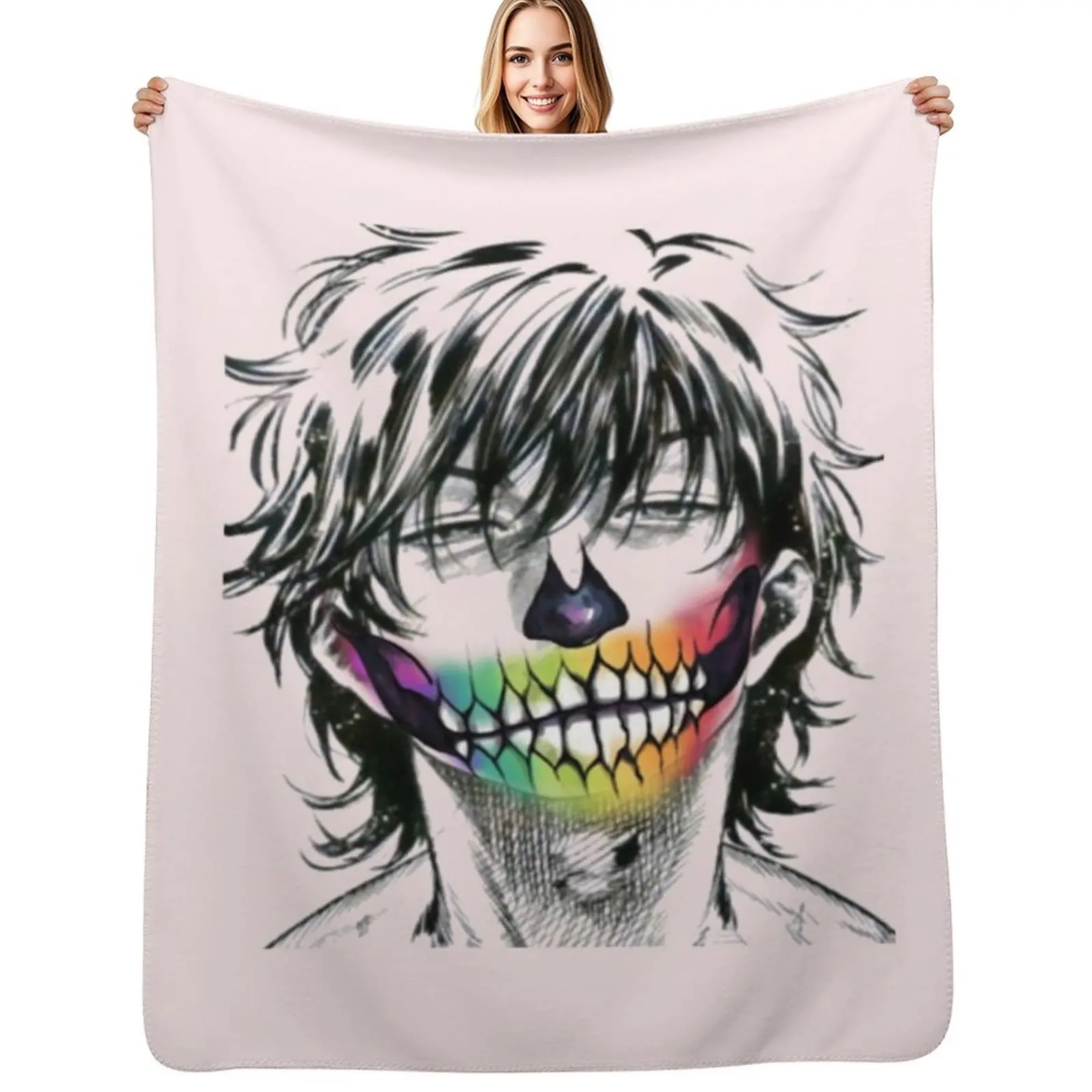 

B Hanma Throw Blanket Stylish Warm Blanket for Living Room Bedroom
