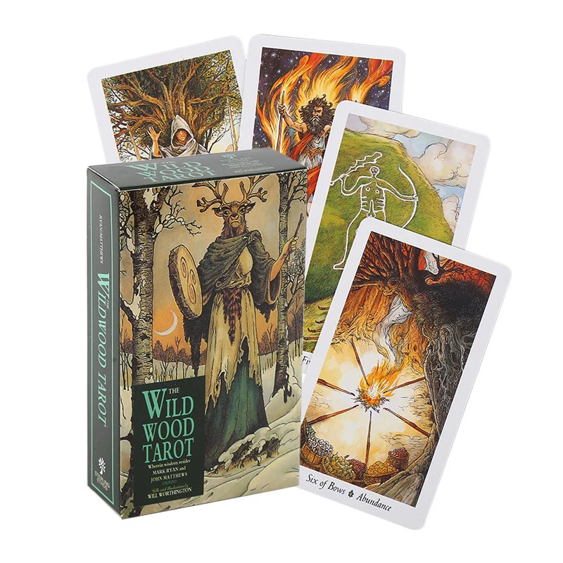 Wild Wood Tarot Cards Astrologers Mysterious Destiny Divination Playing Cards Children Adults Kid Board Game Toys Birthday Gift