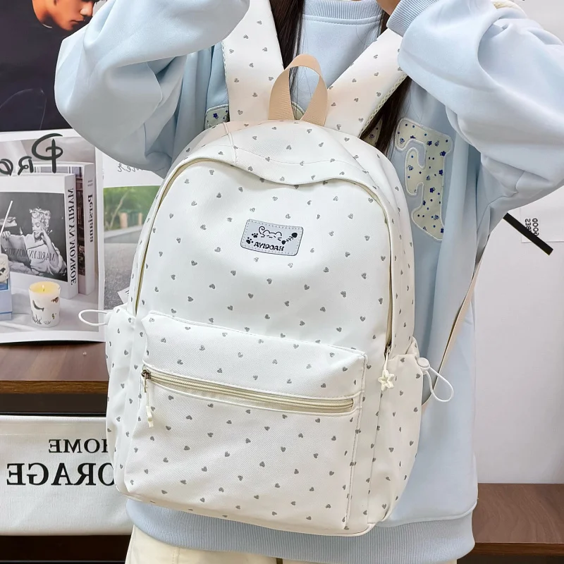 Japanese Style New Candy Color Backpack High Capacity Lightweight School Bag for High School Students Teens Travel Daily Use
