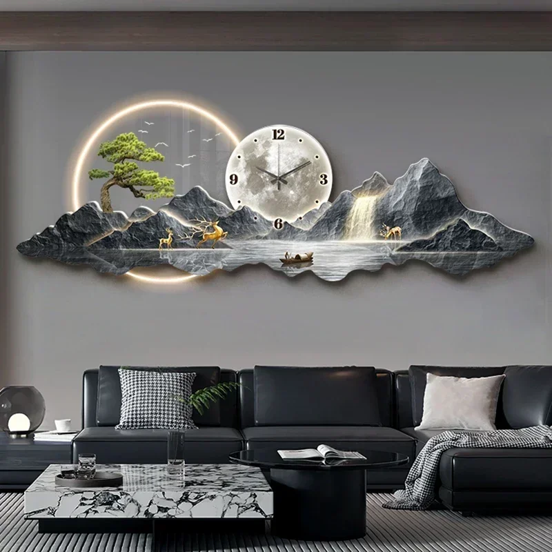 Design Luxury Wall Clocks Led Large Aesthetic Minimalist Wall Watch Silent Fashion Nordic  Living Room Decoration