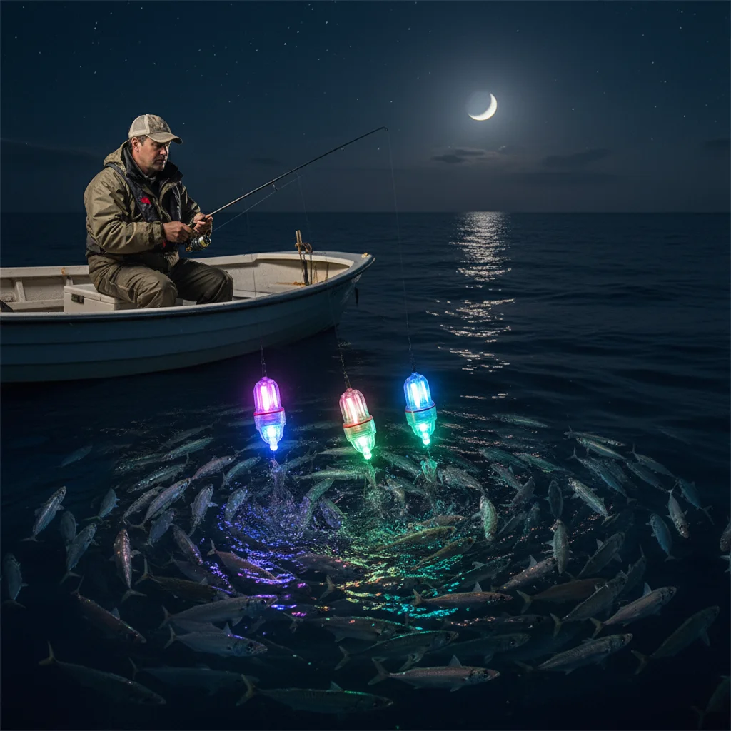 

Deep Drop Led Fishing Light Attracting Fish Lights Submersible Pool Sea Underwater Top Water Flashing Net Outdoor Carp Equipment