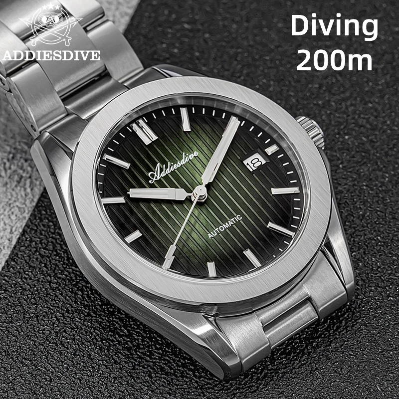 

ADDIESDIVE New Watch Men's Automatic Watch NH35 Mechanical Sapphire Glass Night Light Waterproof 200m Diving AD2080