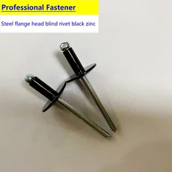 M4.8 Blind Rivet Carbon Steel Black Zinc Plated Pop Rivets Remaches Rebites Slepe Kovice Kniedes Remachadora Rivets Home Decor