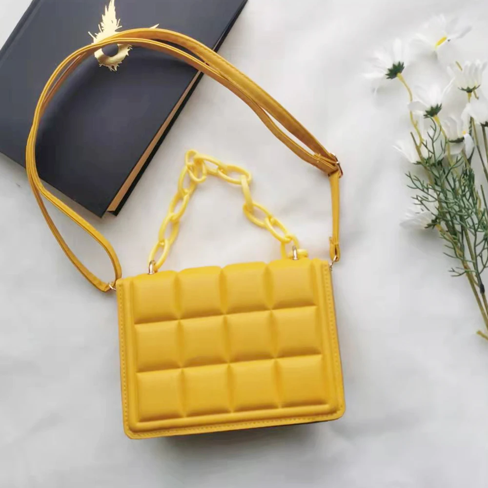 Nowy modny łańcuszek Lingge jeden Crossbody na ramię torba Crossbody z klapką damski portfel Mini torebka