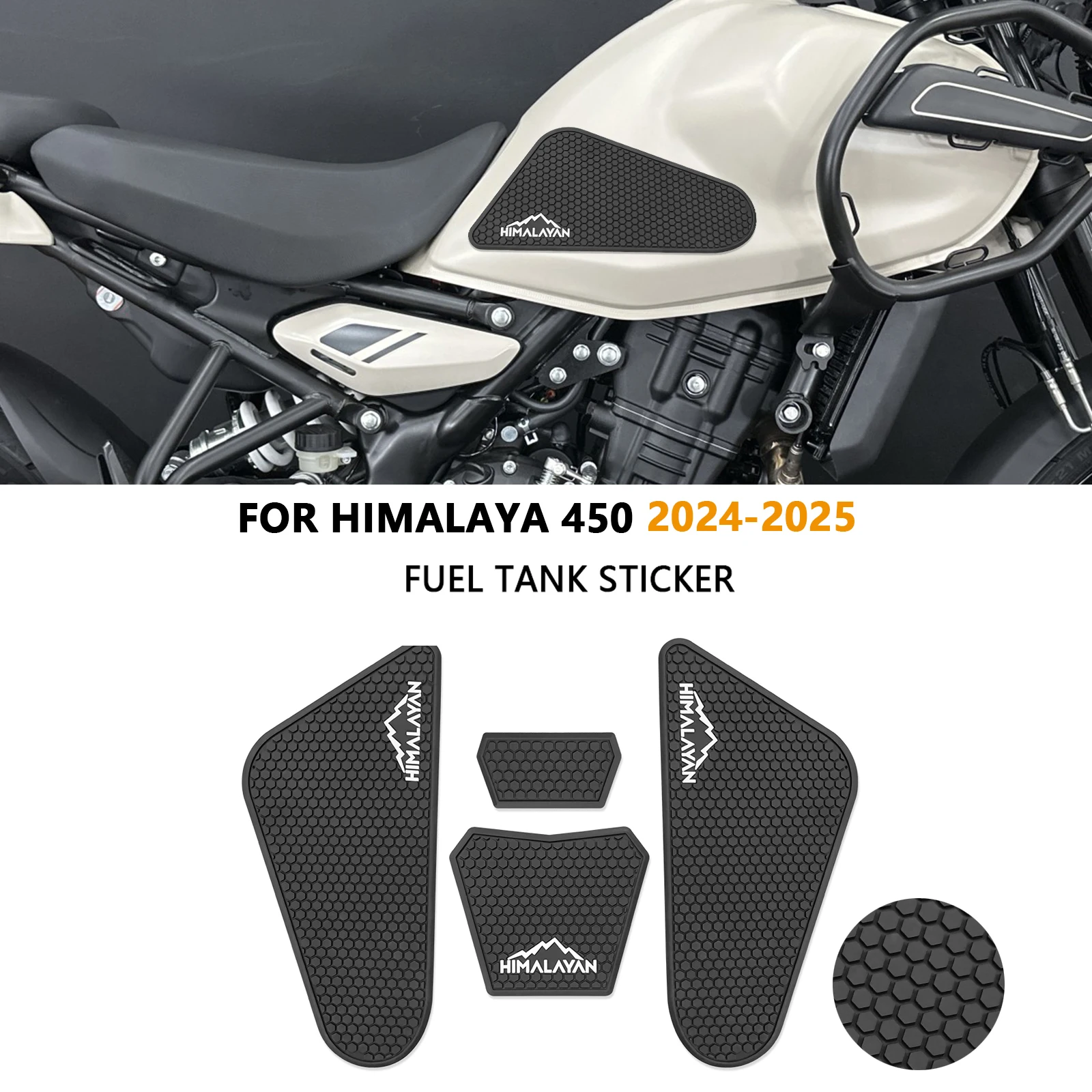 For Motorcycle fuel tank protection sticker decal fuel tank knee pad fuel tank pad Himalaya 450 HIMALAYAN450 2024 2025