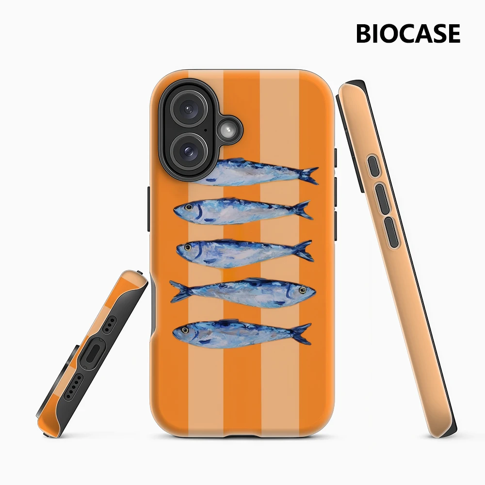 Gestreifte Fische IPhone 17 Must-Haves Handyhülle für IPhone 17 16 15 14 13 12 173 Pro Max Plus Doppelschichtige Rückseite