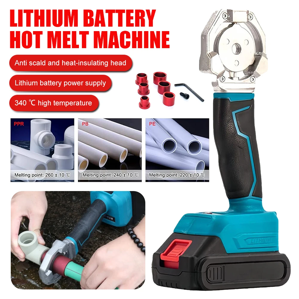 

Cordless Pipe Welding Machine PPR Pipe Soldering Plastic Welding Tube Heating Hot Melt For Makita 18V Battery