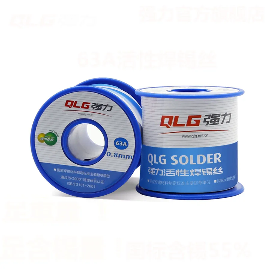 NEW QLG 0.8/1.0mm 75g/roll 55/45 Tin lead alloy Rosin Core 2% Flux Reel Welding Line Solder Wire Clean Rosin Core