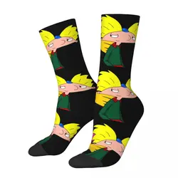 Hip-hop Hey Arnold Cartoon Theme Design Print Crew Socks Product All Season Arnold and Helga Soft Long Socks Breathable