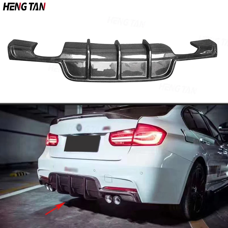 

Carbon Fiber For BMW 3 series F30 F35 2012-2019 Car Rear Bumper Lip Diffuser Spoiler Parts GEEX Style Upgrade Body kit