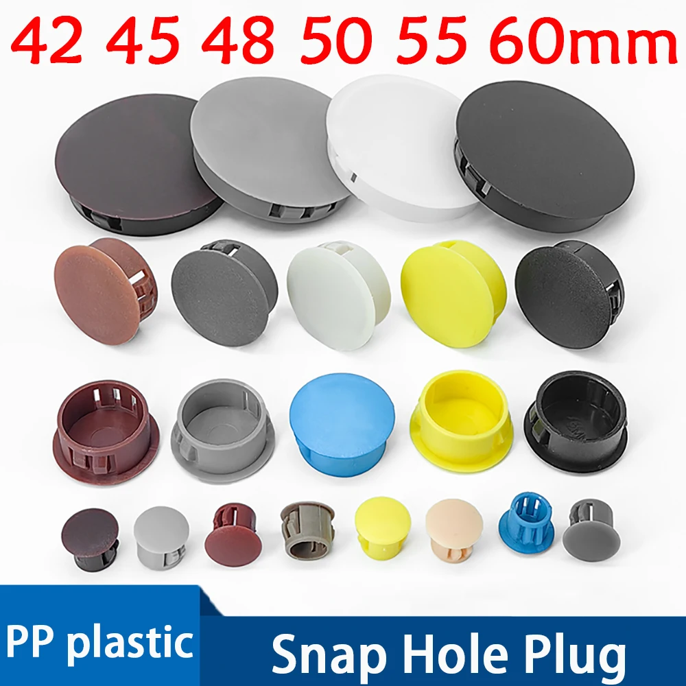 

1-100Pcs Hole Plugs 42 45 48 50 55 60mm Nylon PP Plastics Insert End Caps Grommets Furniture Tube Used For Panel Anti-theft Door