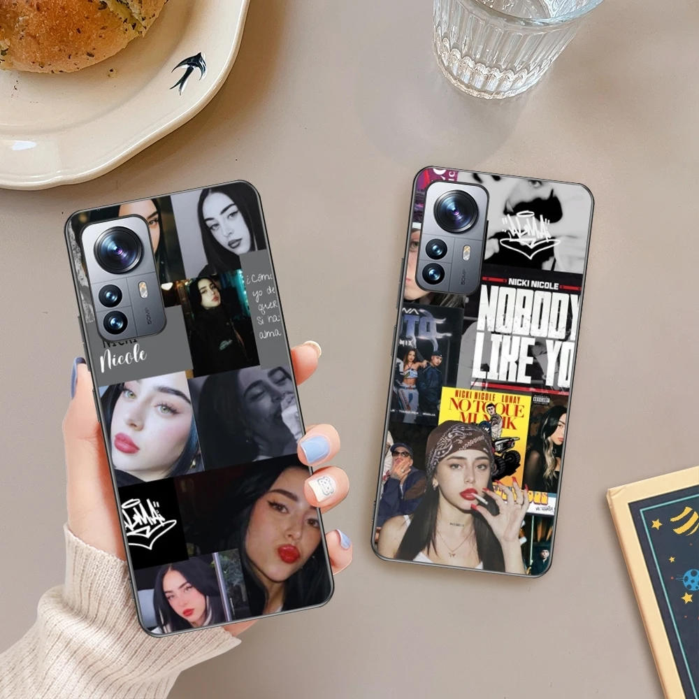 Singer N-Nicki Nicole Phone Case For Xiaomi 14 13 12 11 10 Series Soft Black Phone Cover