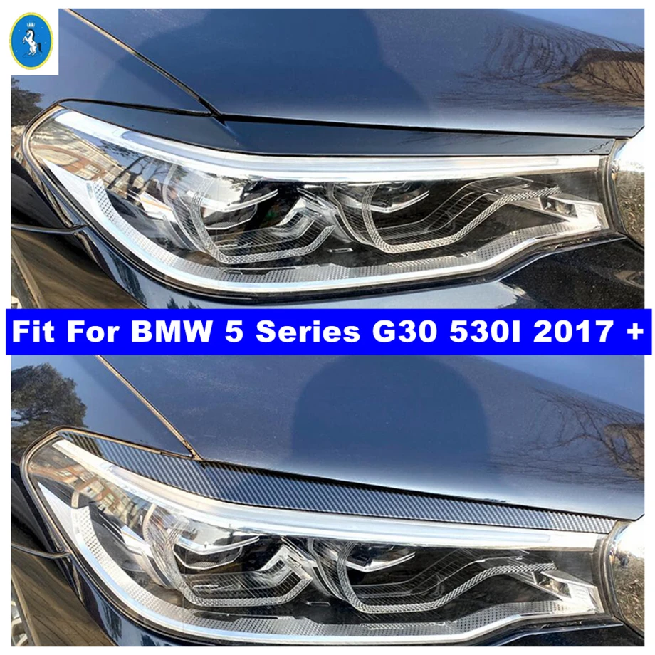 

Front Head Lights Lamps Eyelid Eyebrow Panel Cover Trim Fit For BMW 5 Series G30 530I 2017 - 2023 Accessories Exterior Refit Kit