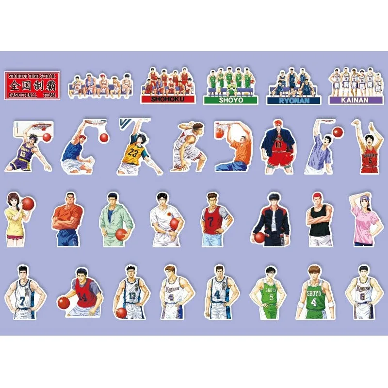 جديد سلام دنك ساكوراجي Hanamichi Mitsui Hisashi أنيمي الأجهزة الطرفية الكرتون جراب هاتف الأمتعة لاصقة تزيين هدية بالجملة