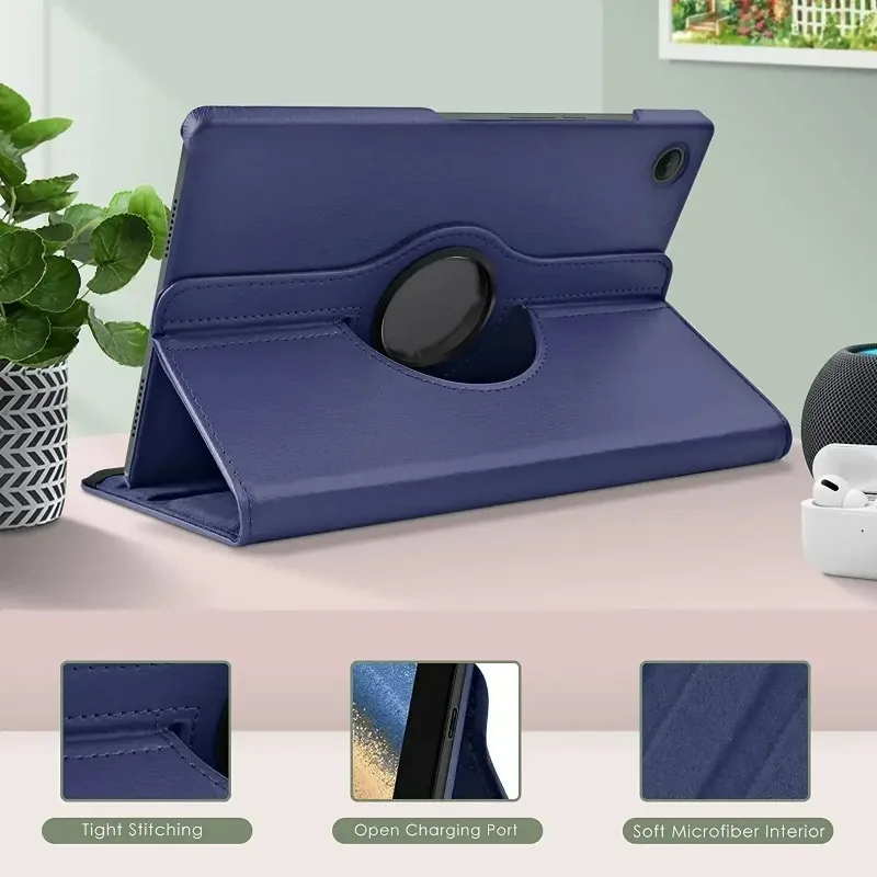 For Samsung Tab A9 Plus Case 11 inch 360 Degree Rotating Folio PU Leather Case Flip Cover For Galaxy Tab A9 Plus SM-X210 X216