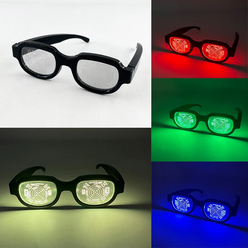 Novelty Hand Touch Sense Colorful Glasses Luminous LED light Glasses Men Women Decor Eyewear Night Disco Decorative Eyeglasses