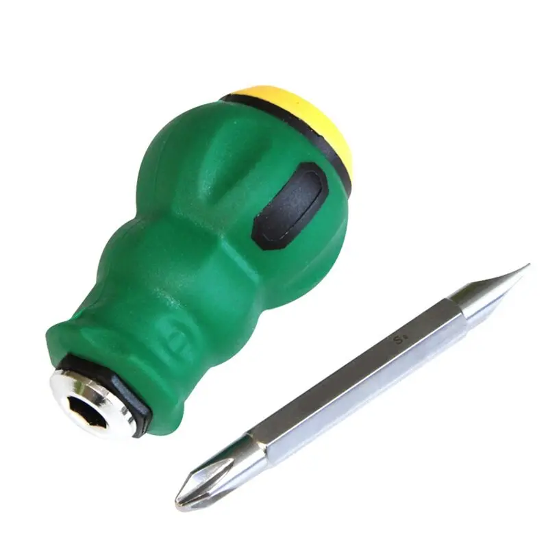 RALCA-Two Way Short Handle Screwdriver Mini High Hardness Hand Tool For Home Repair And DIY Projects