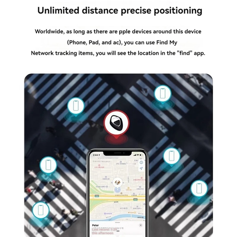 جهاز تعقب لاسلكي بنظام تحديد المواقع بلوتوث لأجهزة Apple Airtag ، جهاز تذكير مضاد للماء المفقود ، مفتاح سيارة ، حيوان أليف ، مكتشف أطفال ، جديد