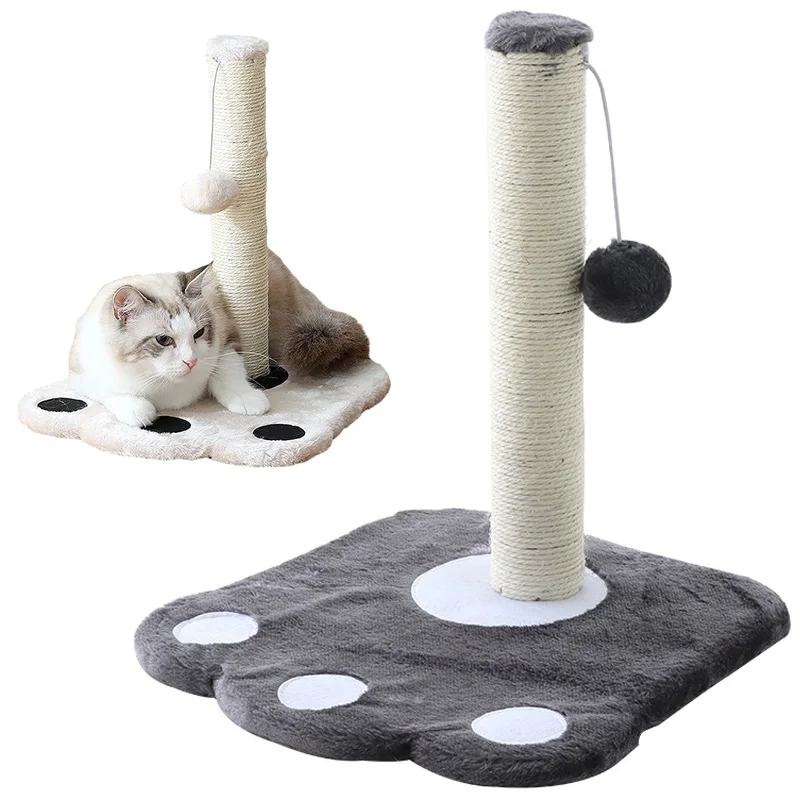 Wholesale Cat Claw Grinding Paw Column Single-layer Cat Climbing Frame With Hair Ball Sisal Cat Trees Scratching Toys