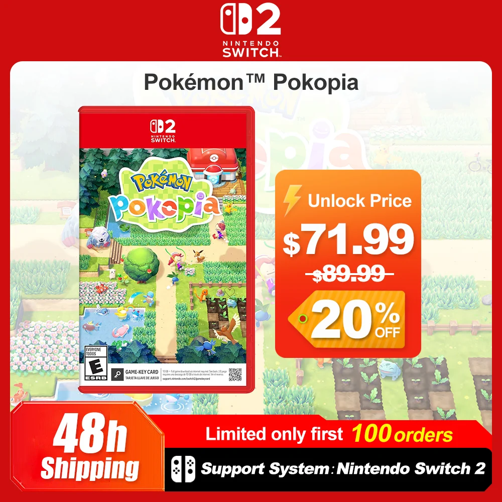 Pokemon Pokopia Nintendo Switch 2 Juegos Ofertas 100% Nuevo Original Tarjeta de Juego Física Simulación Juego de Pokemon para Switch 2