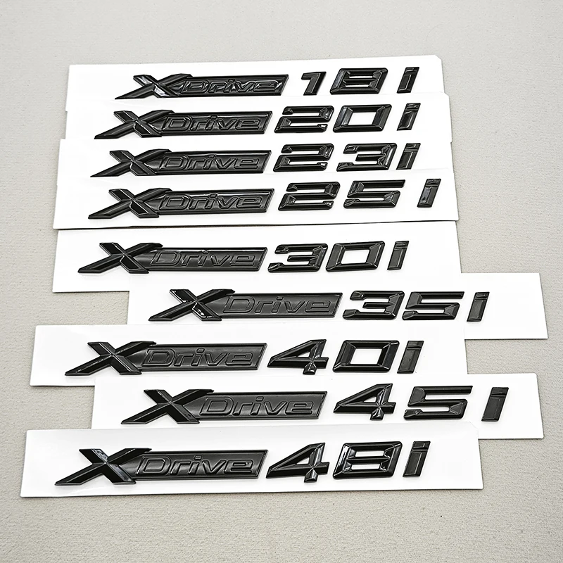 

3D ABS Black Logo XDrive 20i 30i 40i 45i Car Sticker Trunk Badge Fender Side Emblem For BMW X1 X2 X3 X4 X5 X6 X7 Auto Accessorie