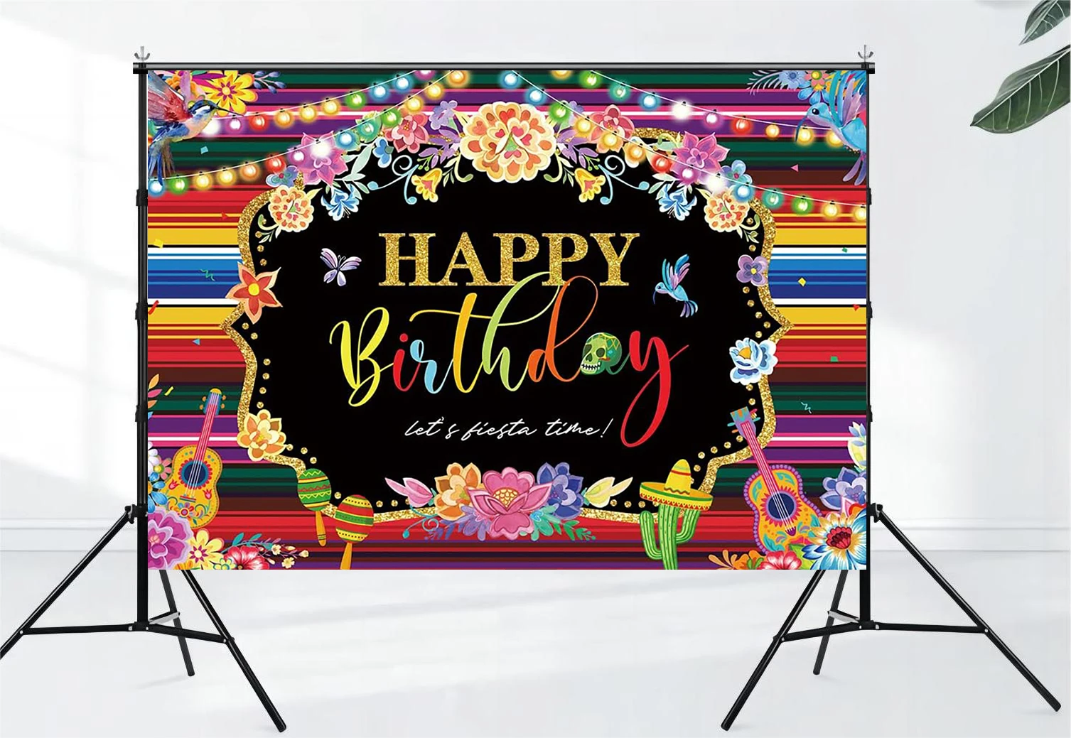 Mexico Carnival Theme Flower Cactus Scenery Mexico May 5th Festival Party Decoration Carnival Banner Supplies Background