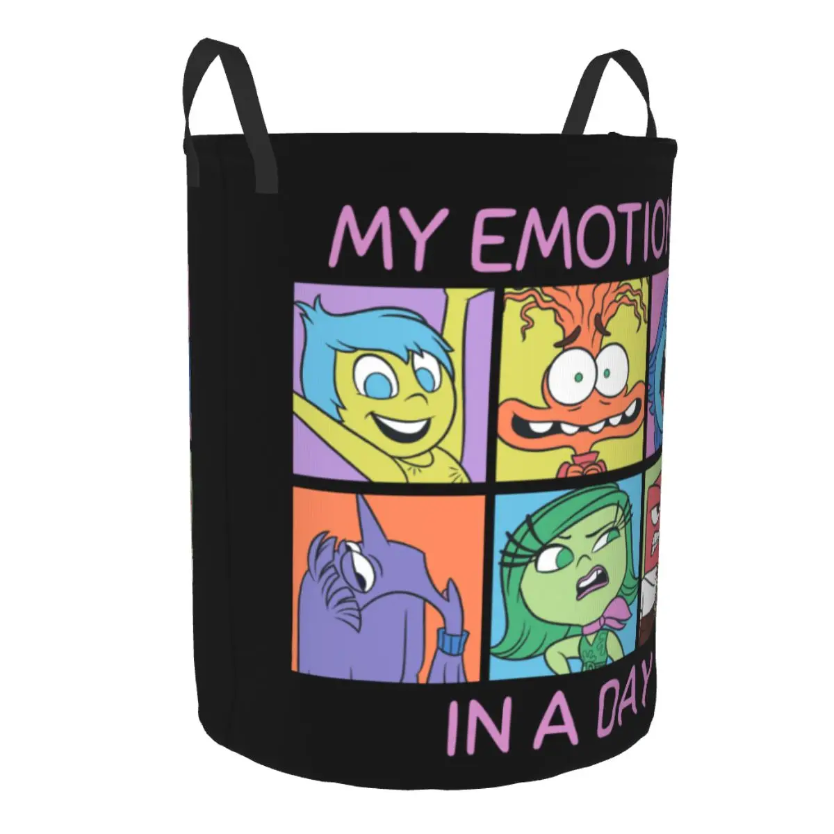 Custom Inside Out Emotions In A Day Laundry Hamper Large Clothes Storage Basket Toy Bin Organizer for Kids