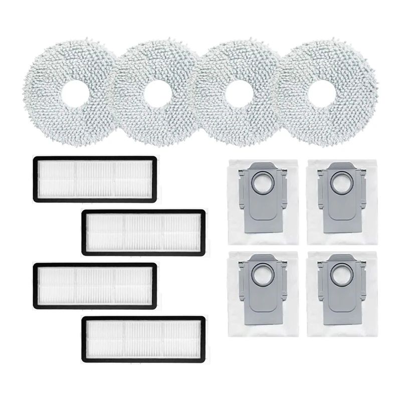 AB43-For Roborock Qrevo Curv / P20 Pro جهاز آلي لتنظيف الأتربة فلتر Hepa ممسحة القماش كيس لجميع الغبار الملحقات استبدال أجزاء