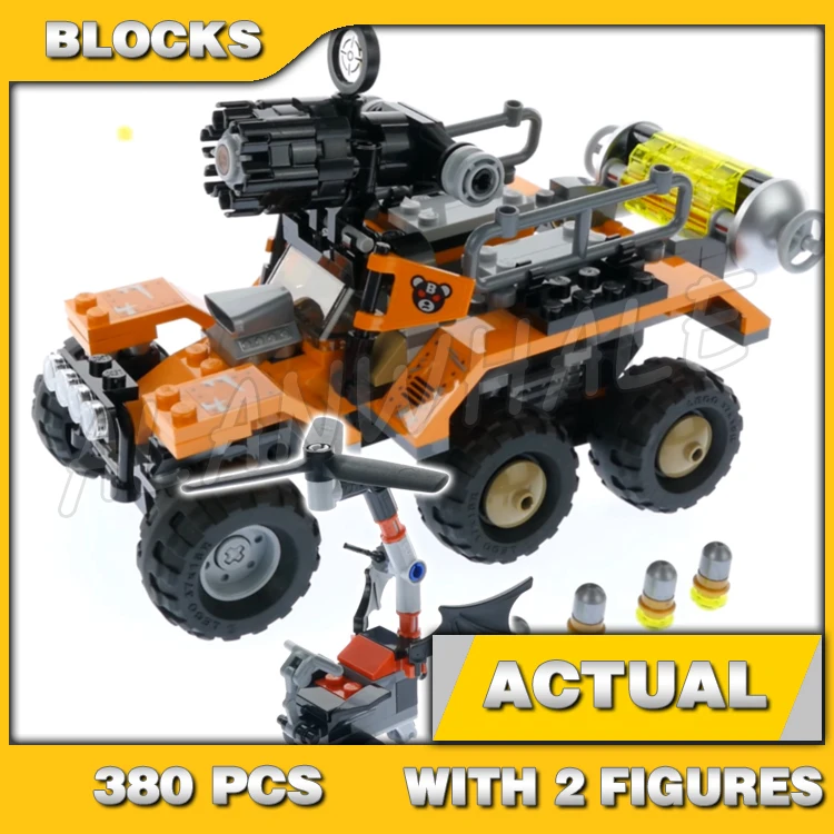 380pcs Super Fighter Bane Toxic Truck Attack 6-wheel Battruck Batflyer 10737 Building Blocks Sets Compatible With Model