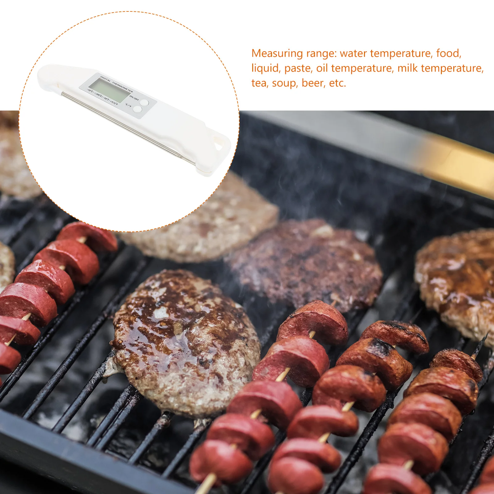 

1Pcs Electronic Meat Thermometer Folding Probe Digital Instant Read Food Thermometer for Kitchen Bbq Cooking Grill