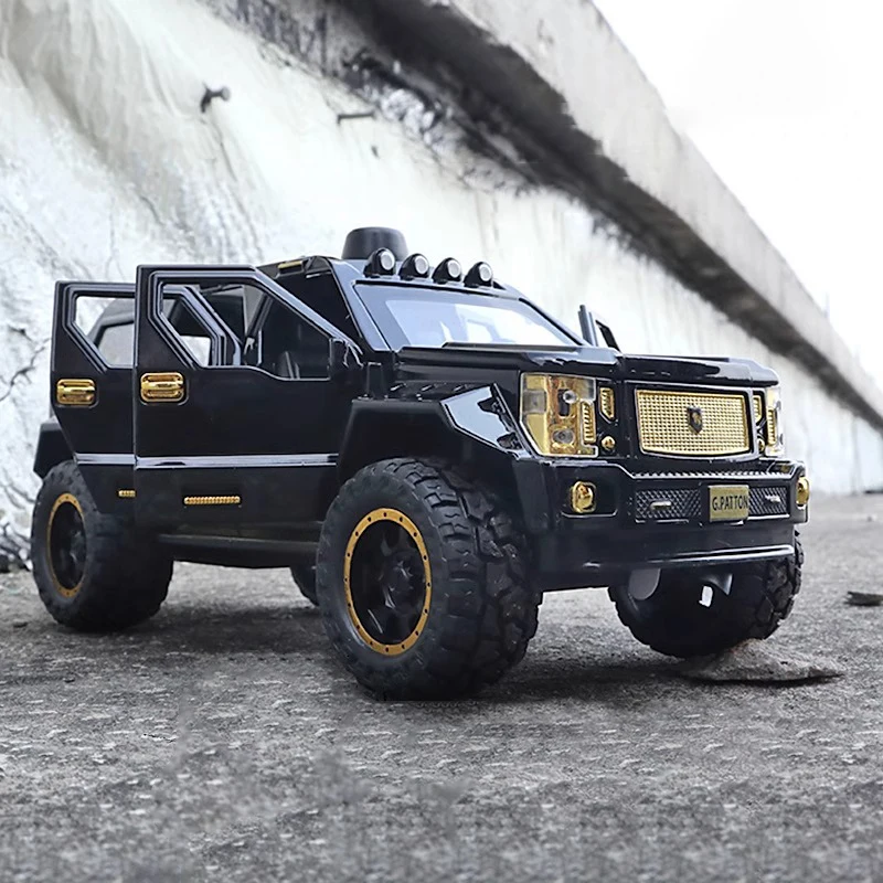 1:24 G.PATTON внедорожник, литая под давлением металлическая модель из сплава, имитация коллекционных детских игрушек, детский подарок, подарок на день рождения для мальчиков