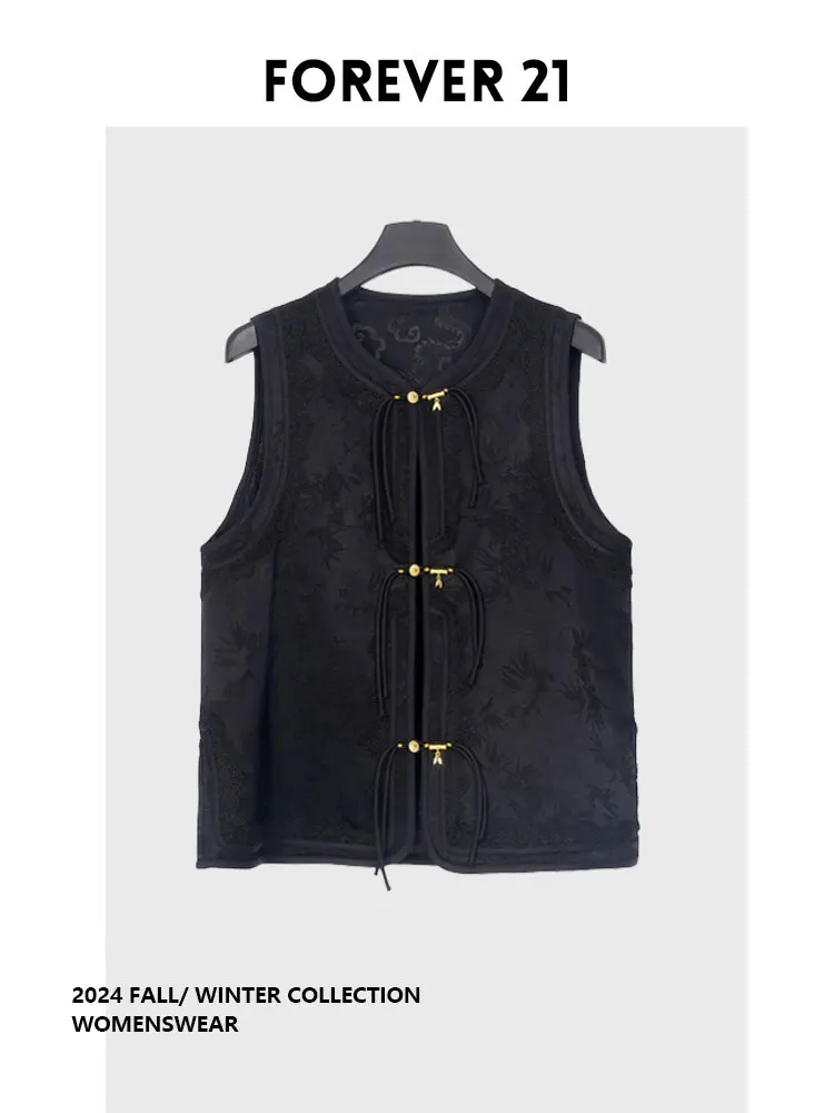 

Женский жилет Forever 2 в стиле ретро с вышивкой и пуговицами, новый национальный дизайн, осенний повседневный топ