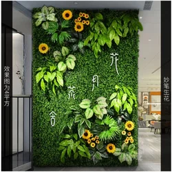 Simulation Plant Wall Three-dimensional Green Plant Wall Balcony Artificial Greening Background Wall Landscaping Decoration