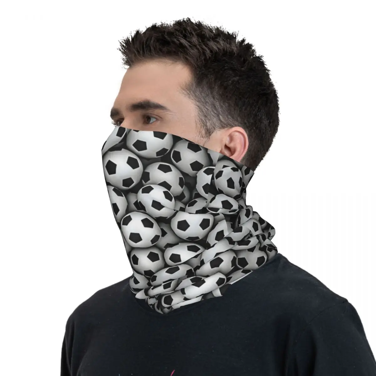 Soccer Balls Neck Gaiter Face Scarf Cover Neck Gaiter Men Women Bandana Scarf Thin Summer