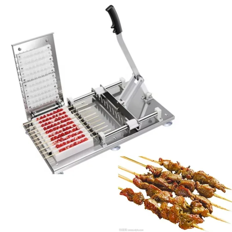 Piccola macchina per spiedini di carne Barbecue Kebab Macchina per fare spiedini Shish Kebab Maker Macchina automatica per spiedini di carne