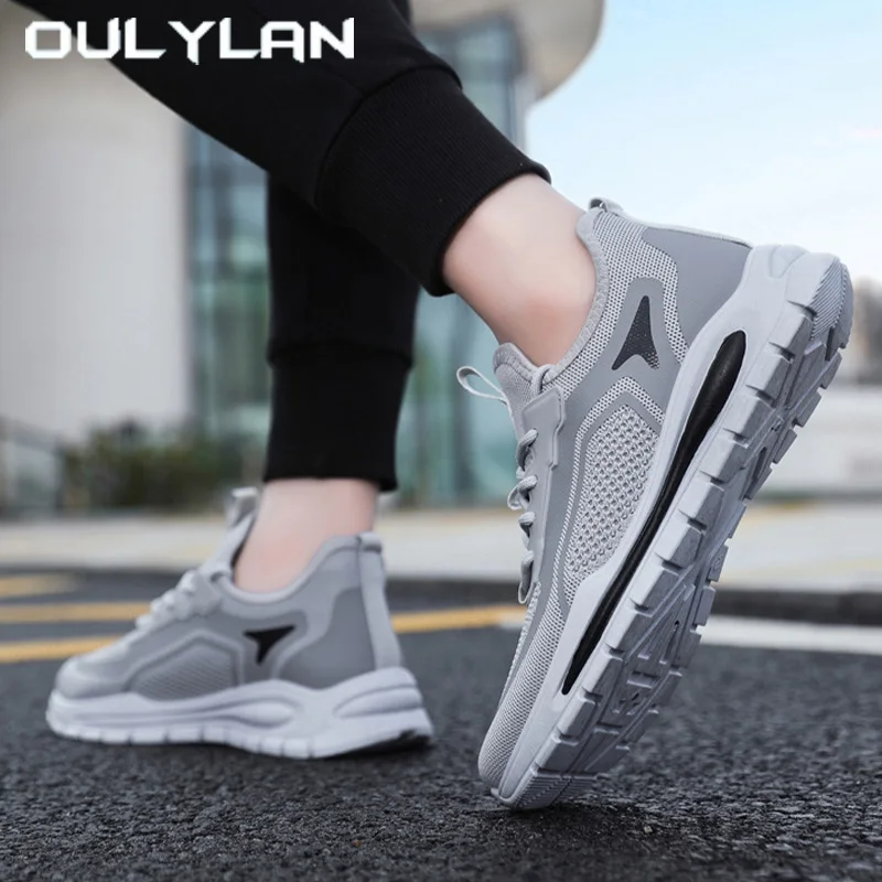 

Oulylan Mesh Breathable Male Sports Footwear Summer Leisure Lightweight Comfortable Shoes Fashion Low Cut Non-slip Work Sneaker
