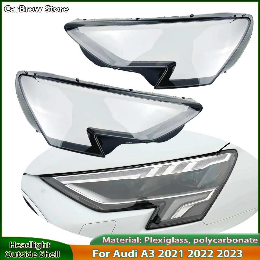 

Прозрачный корпус передней фары, крышка фары для Audi A3 2021 2022 2023, линза в сборе для фары