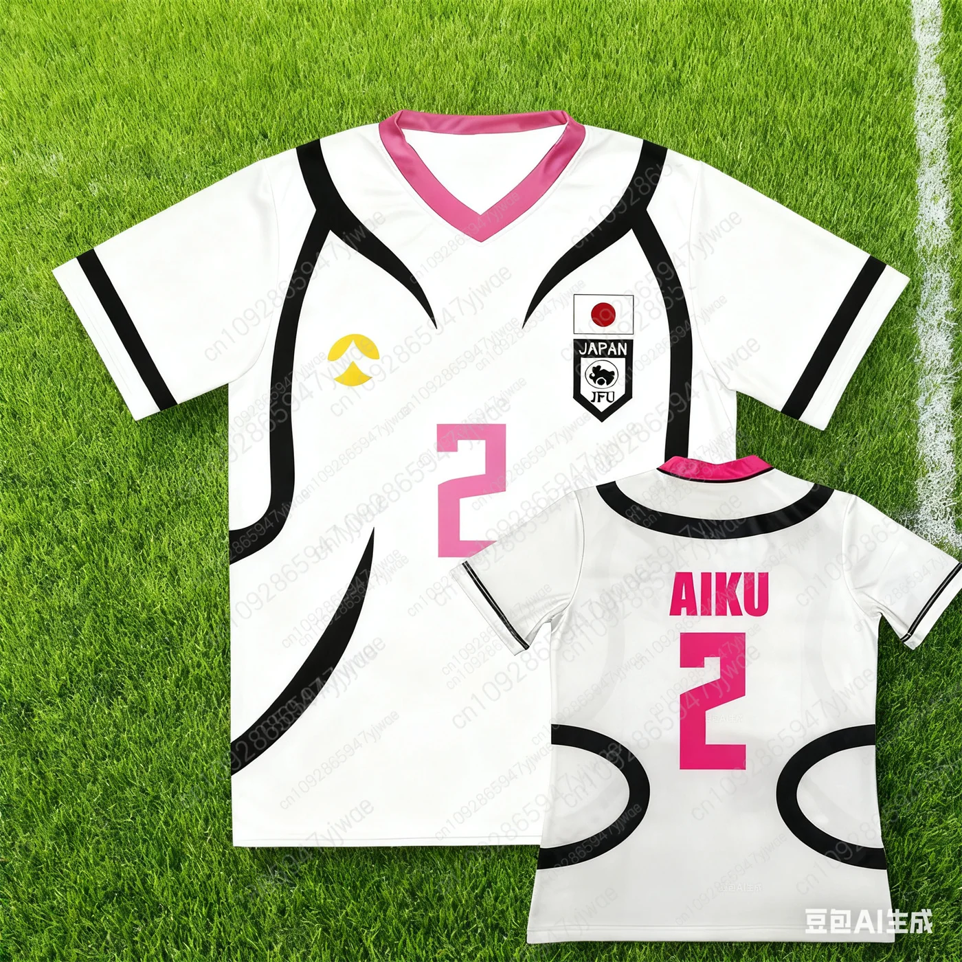 일본 애니메이션 블루 락 남성 및 여성 축구 유니폼 티 아이쿠 하야테&이토시 사에 롤플레잉 티셔츠 브이넥 스포츠웨어 탑