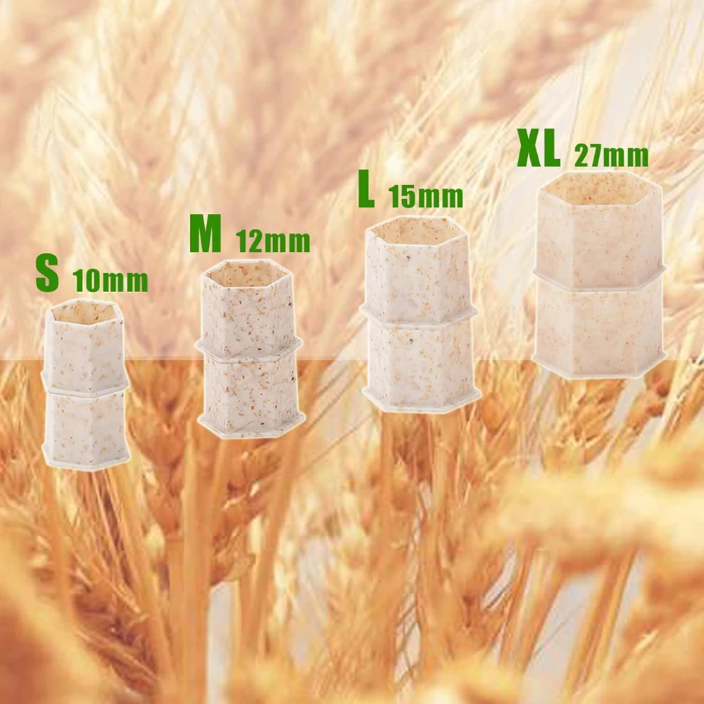 KVM Biodegradable Tattoo Ink Cups Eco-Friendly Wheat Straw Disposable Pigment Cups Self-Standing for Tattoo PMU Studio Supplies