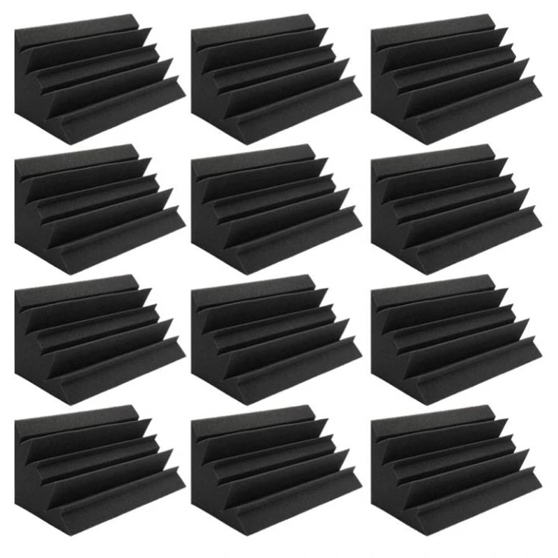 

12 Pcs Acoustic Foam Bass Trap Studio Foam,Sound Insulation Pad Panel,Noise Reduction Block,For Studio Home And Theater